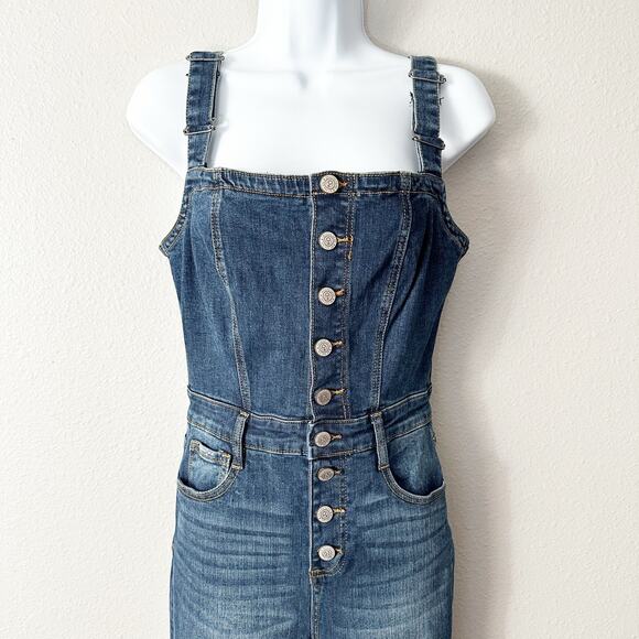 Insane Gene Jumpsuit Flare Denim Overalls Women's Size Small Retro Bell Bottoms - Picture 2 of 16